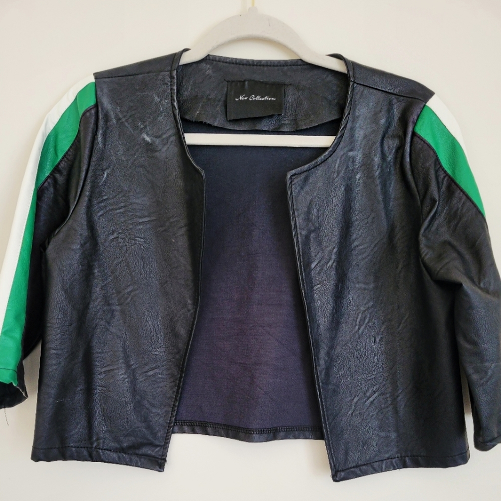 Italian Leather Crop Jacket